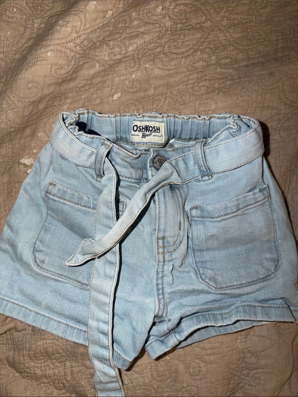 OshKosh B'gosh Light Wash Denim Tie-Front Women's Shorts